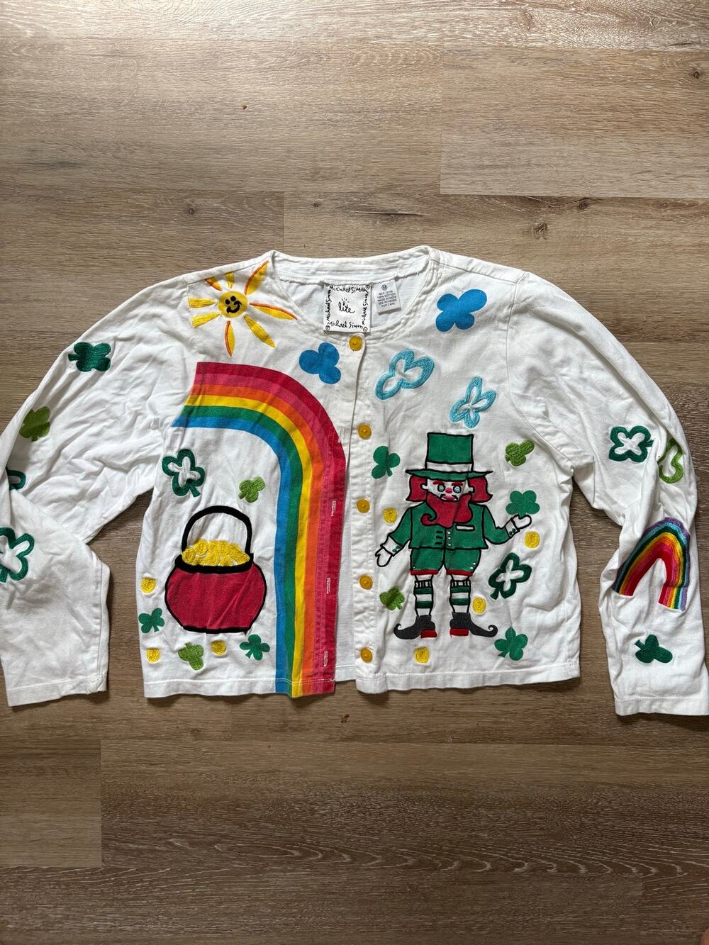 Vintage Michael Simon Lite St. Patrick's Day cardigan